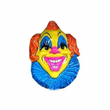 Carnaval clown versiering geel/blauw