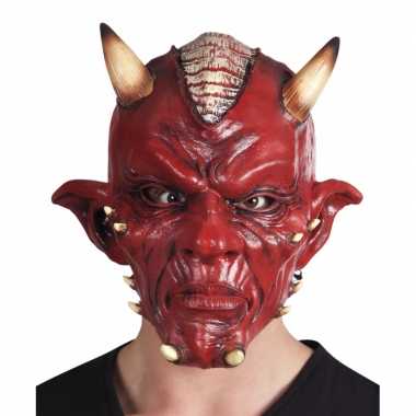 Carnaval duivel masker lucifer met hoorns volwassenen