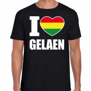 Carnaval i love gelaen t shirt zwart voor heren