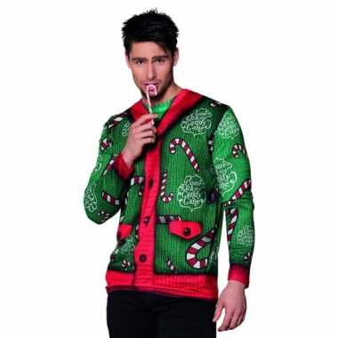 Carnavalspak candy cane heren shirt