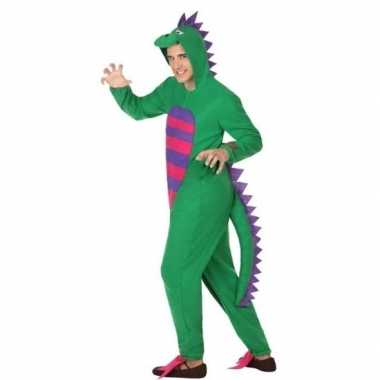 Dierenpak groene draak verkleedcarnavalspak voor heren