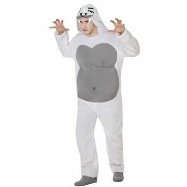 Dierenpak yeti verkleed carnavalspak voor volwassenen