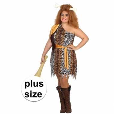 Grote maten holbewoonster carnavalspak voor dames