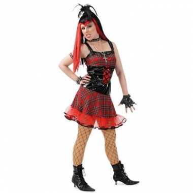 Punk schots carnavalspak voor dames