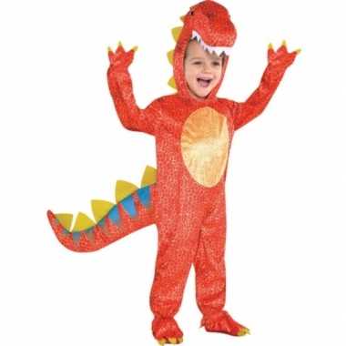 Rood dinosaurus carnavalspak voor kids