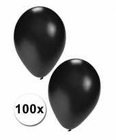 100 zwarte carnavals ballonnen