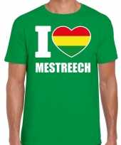 Carnaval i love mestreech t-shirt groen voor heren