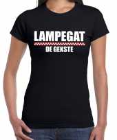 Carnaval lampegat de gekste t-shirt zwart voor dames