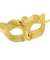 Carnaval masker metallic goud