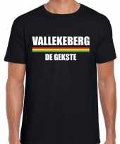Carnaval vallekeberg de gekste t-shirt zwart voor heren