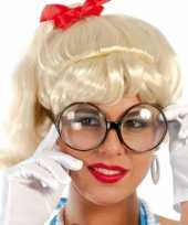 Carnaval verkleed bril met grote ronde glazen