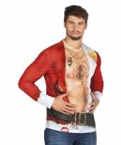 Carnavalspak kerstman heren shirt