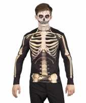 Carnavalspak skelet heren shirt