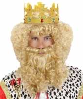 Luxe konings pruik voor de carnaval