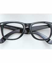 Zwarte carnaval verkleed bril zonder glazen