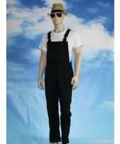 Zwarte tuinbroek carnavalspakl voor volwassenen